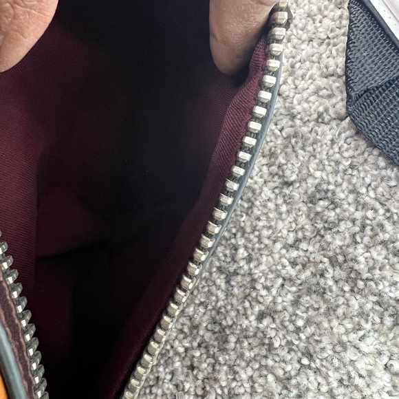 Fossil Patchwork  Multicolor Leather Zipper Pocket Satchel Crossbody Bag - Picture 8 of 15